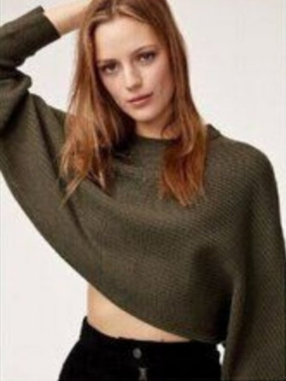 Wilfred Free Lolan sweater olive green women's size 3